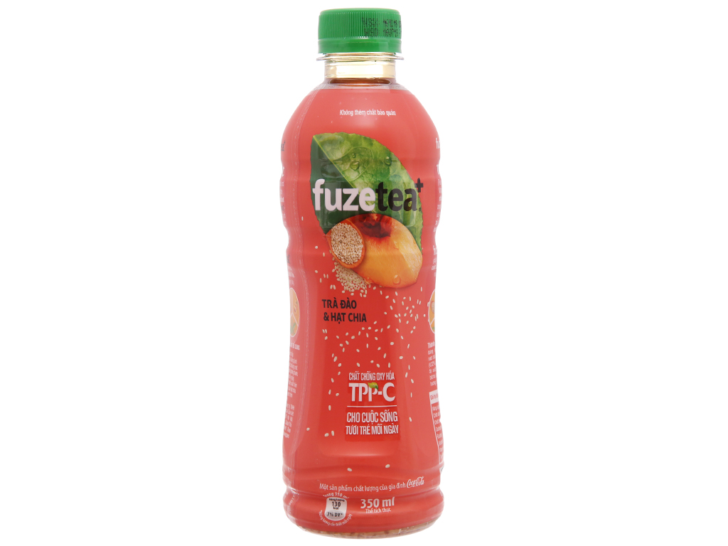 Trà đào và hạt chia Fuze Tea+ 350ml | Văn phòng phẩm FAST...