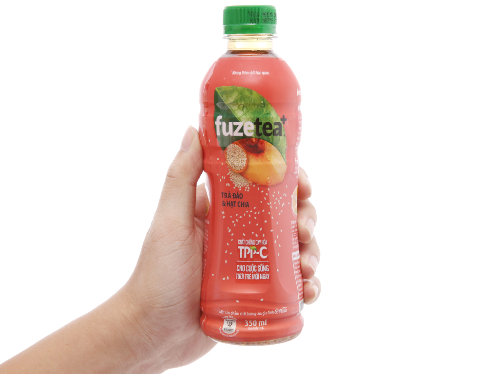 Trà đào và hạt chia Fuze Tea+ 350ml | Văn phòng phẩm FAST...