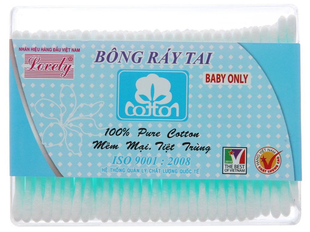 Bông ráy tai cho bé Lovely đầu tròn hộp 170 cây | Văn Phò...