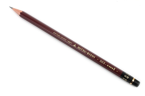 Uni Mitsubishi Series Wooden Pencil Stationary Box Build In Rubber 2H Hb Hardnesses 12 Sticks Made In Japan I.750468593