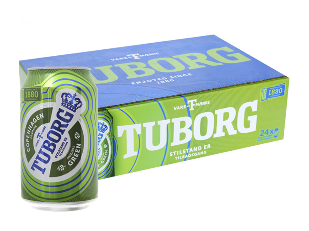 Thùng 24 lon bia Tuborg 330ml | Fast.vn